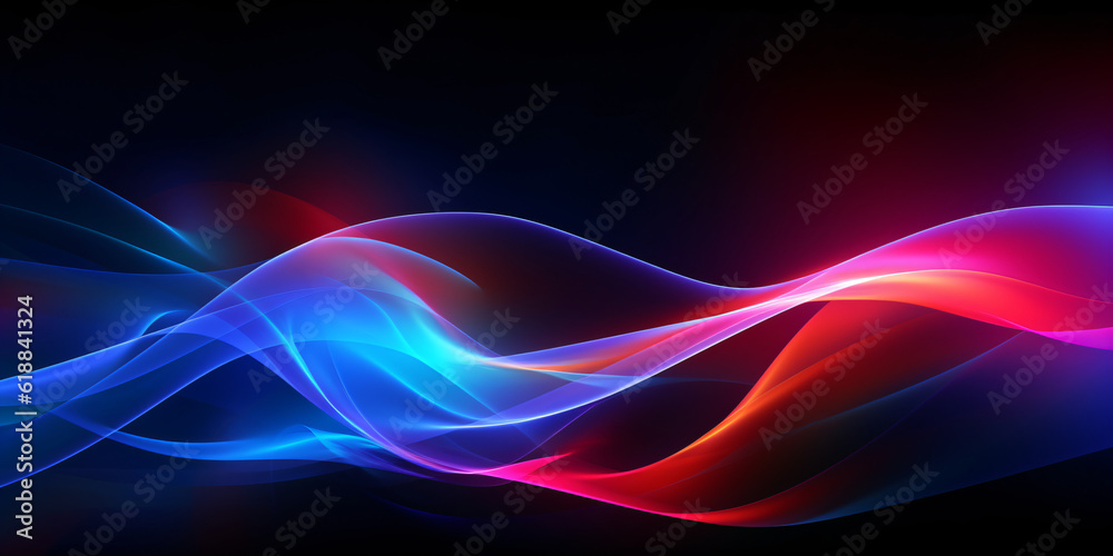 Abstract background with neon colorful rays of light created with AI Abstract background with neon colorful rays of light created with AI