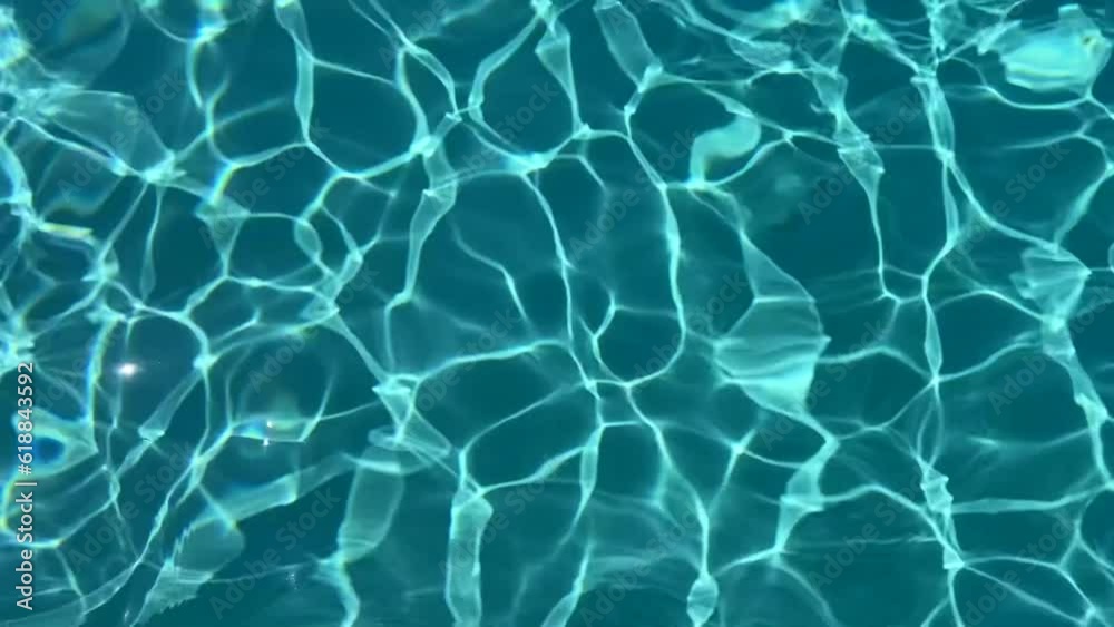 Swimming Pool From Above - Reflecting Water Surface On A Sunny Day, Loopable - Summer