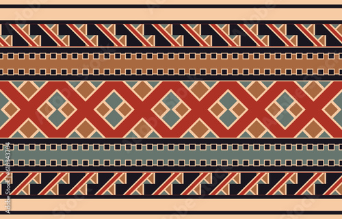 Native American Southwest, Aztec, Navajo seamless pattern. Tribal black and white geometric print. Ethnic design wallpaper, fabric, cover, textile, rug, blanket.