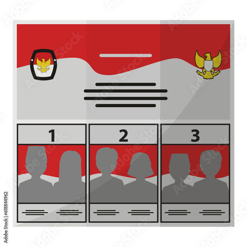 Indonesian presidential election paper illustration