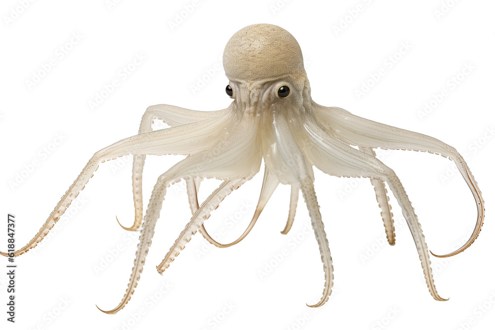 Fototapeta premium Squid, Transparent background. generative AI