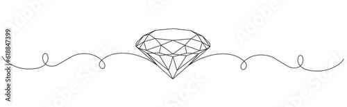 Diamond line art vector illustration