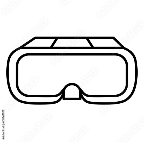 Vr glasses metaverse outline icon