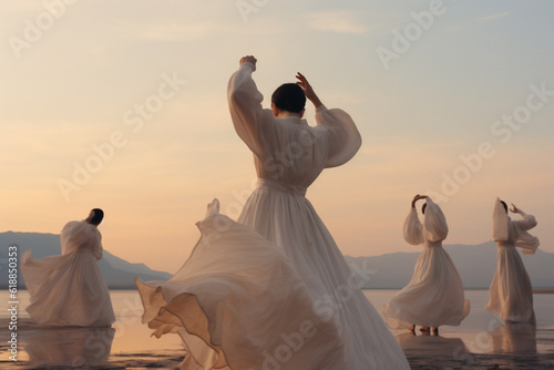 Ethereal Dance at Dusk by the Water