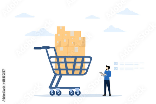 buying company equipment, Procurement and asset management, auditing and checking prices and depreciation, managing or goods and services, entrepreneur procurement manager checking supply assets.