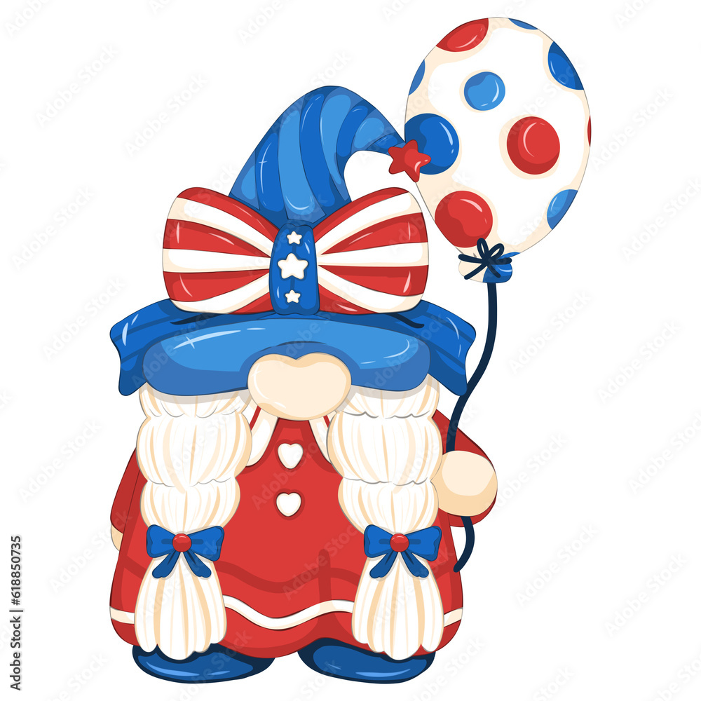 Cute Gnome holding a balloon Cute Gnome holding a balloon