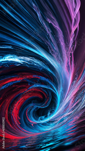 abstract colorful swirl of paint  vertical  background with generative AI technology