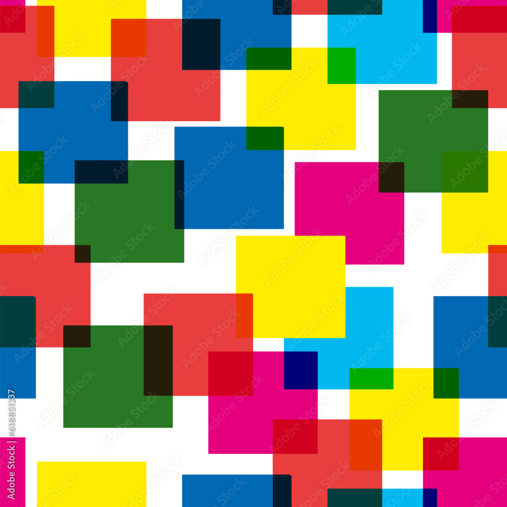 Colorful abstract pattern of multi-colored squares