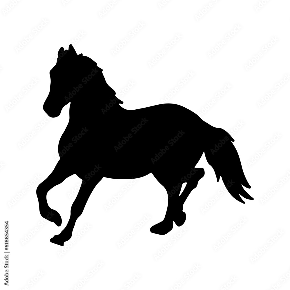 Horse Icon, Vector, Silhouette