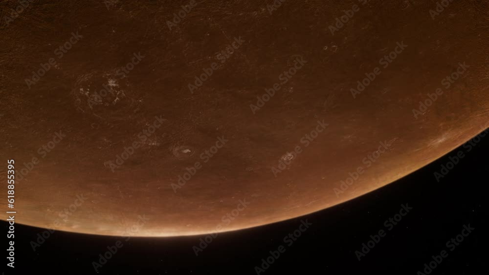 Flyby Of Planet Mercury in Space