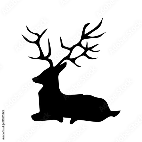 wild deer animal vector silhouette