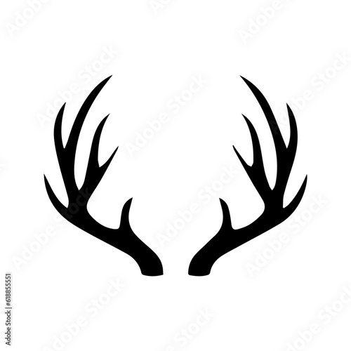 deer antlers icon with flat concept