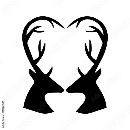 wild deer animal vector silhouette