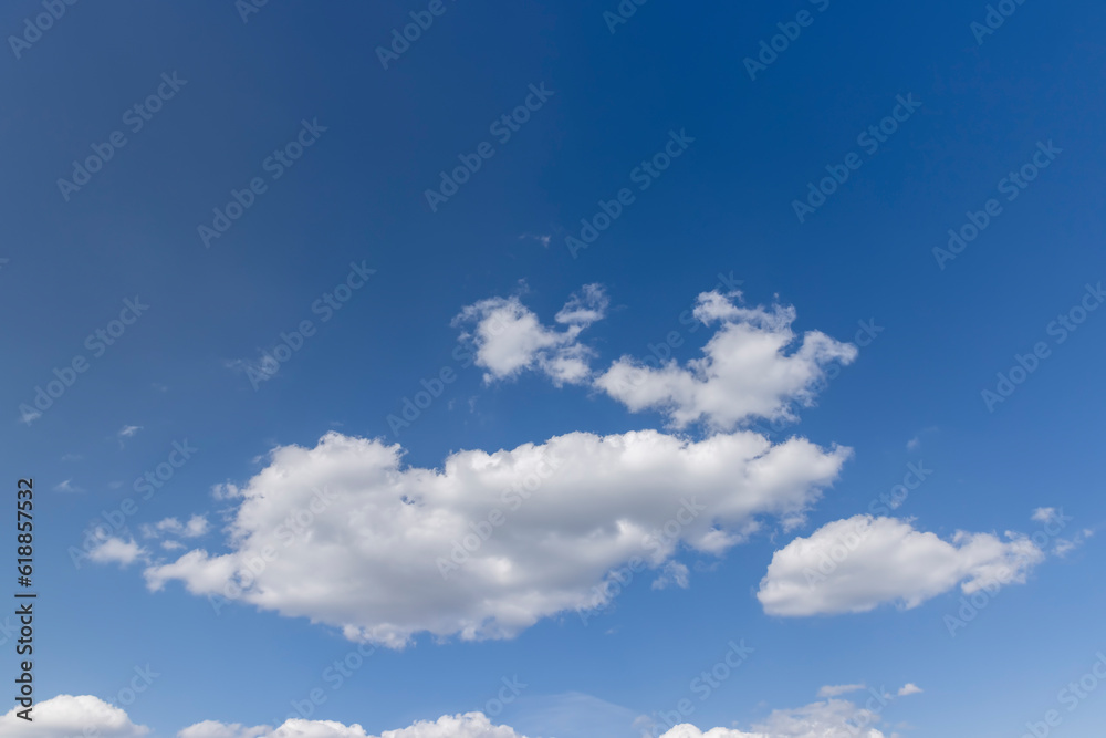 sky with clouds on a sunny spring day