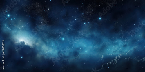 Space of night sky with cloud and stars. Generative AI
