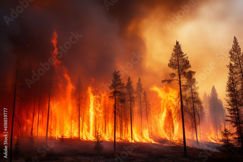 wildfire creates its own extreme weather conditions.ai generative