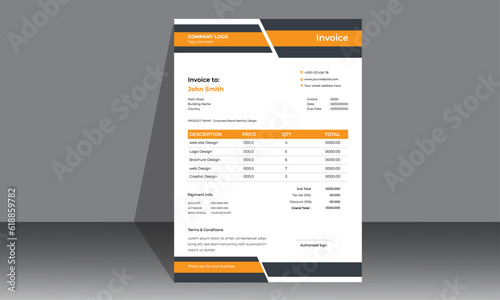 Business Invoice Layout . bill graphic or payment receipt page vector
