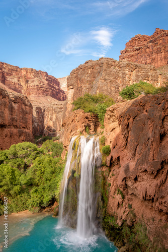 havasu waterfall in the canyon