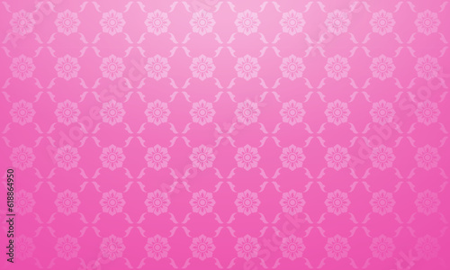 Luxury Thai pattern pink background vector illustration. Lai Thai element pattern.