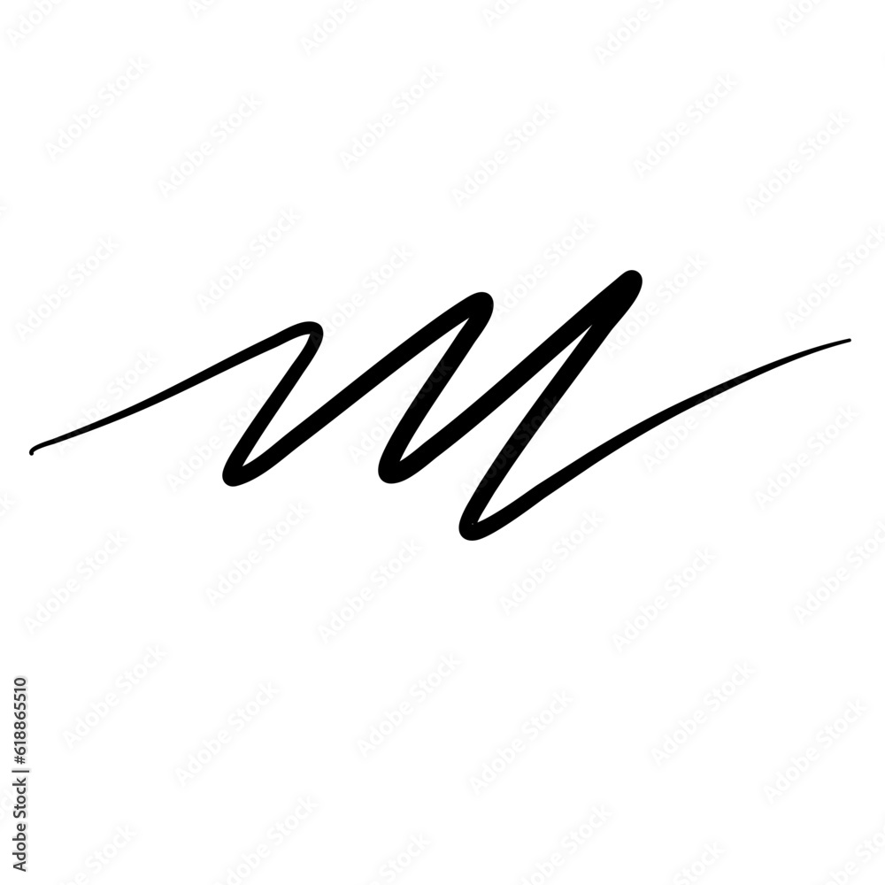 Obraz premium Hand Drawn Zigzag Line