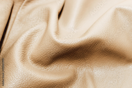 Brown leather jacket texture, genuine soft leather.