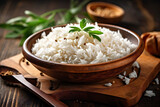 rice vegetarian white asian meal food diet grain healthy organic. Generative AI.