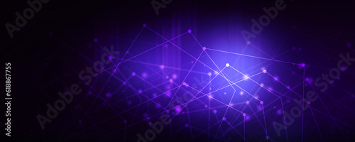 2d illustration Abstract futuristic electronic circuit technology background