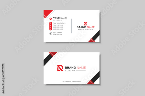 Reddish standard business card design