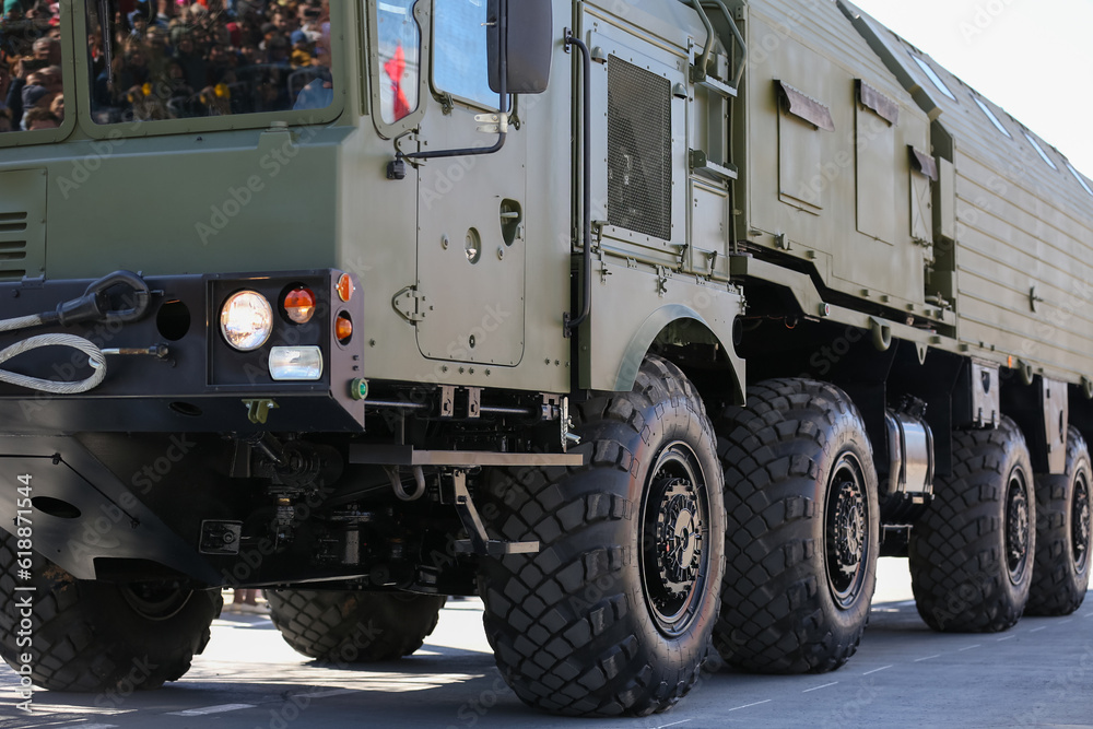 Russian truck at a military parade.
