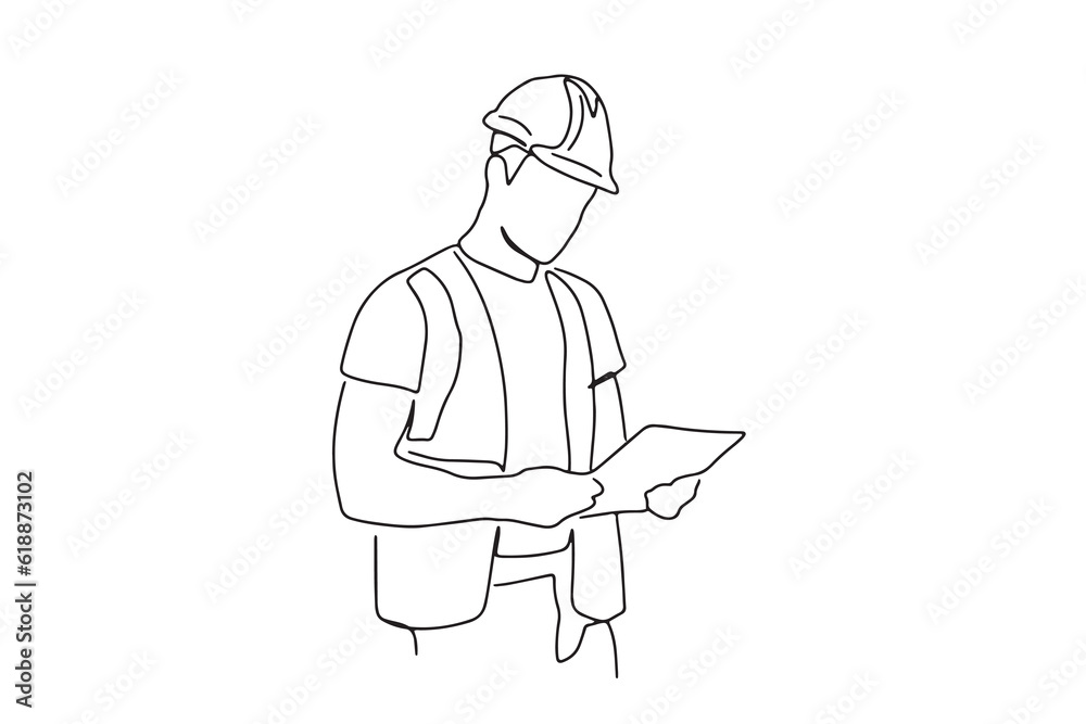 one line drawing engineer building
Construction supervision vector illustration is simple.hand-drawn illustration about occupation. one line drawing engineer building
Construction supervision vector illustration is simple.hand-drawn illustration about occupation.