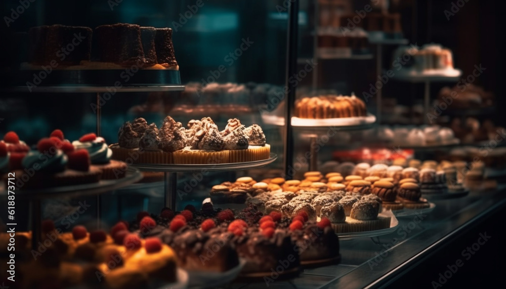 Abundance of baked goods, a sweet temptation generated by AI