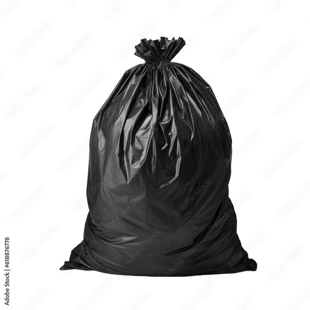 Naklejka premium Close up garbage bag isolated on transparent background