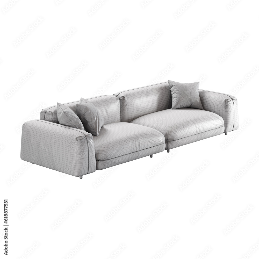 Obraz premium isolated furnitures in white background studio style from different categories like pouf, sofa, chair, armchair etc.