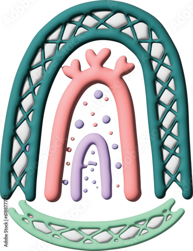 rain bow ,illustration of a head
