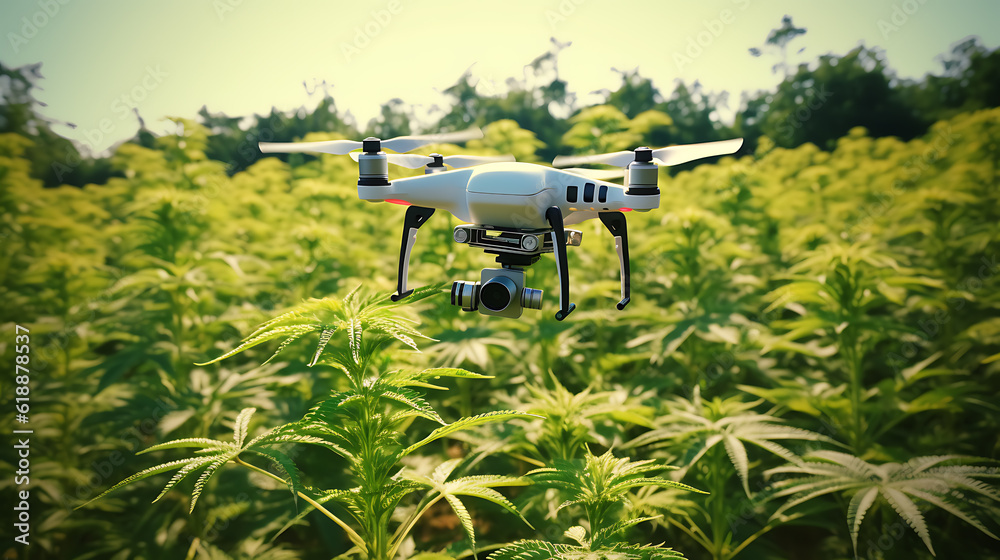 Drone technology for pollination cannabis growing farming modern technology