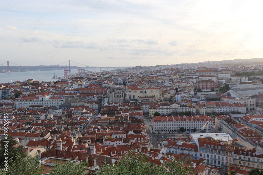 Fototapeta premium Vue panoramique de Lisbonne, Portugal