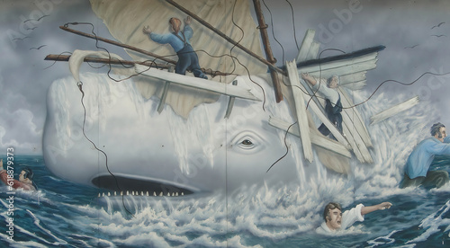 Painting of Moby Dick photo