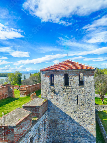 Massive walls and towers on the Danube River, Baba Vida Fortress photo
