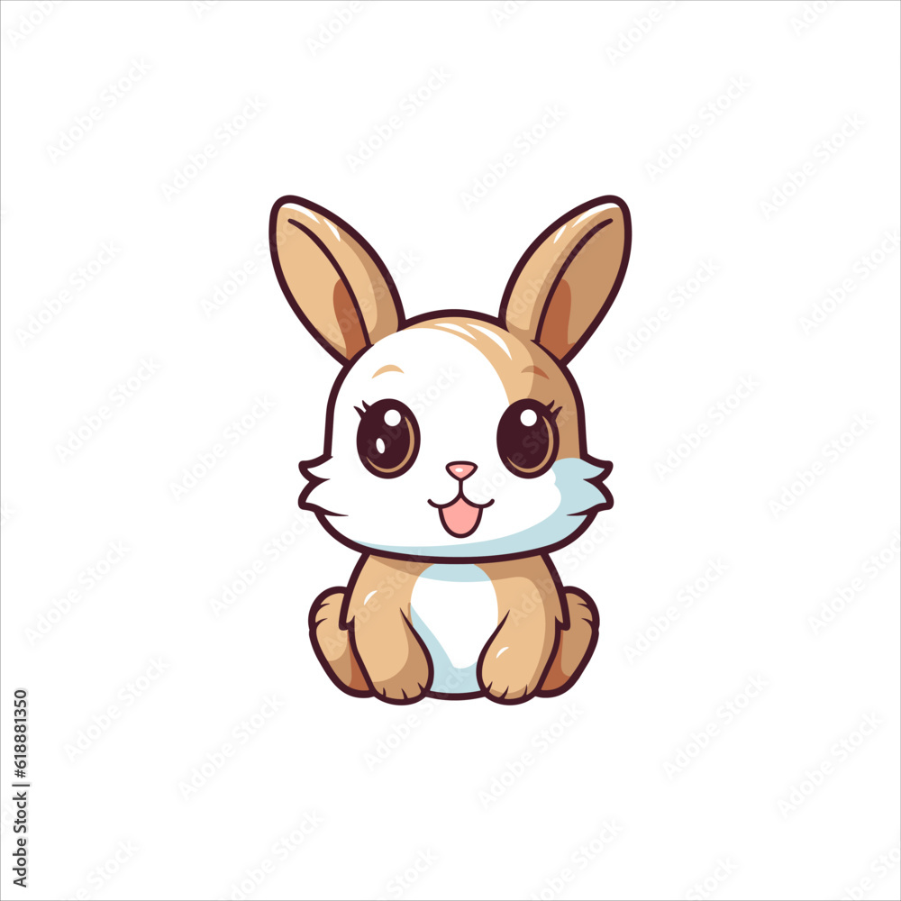 illustration of a cute rabbit logo illustration of a cute rabbit logo