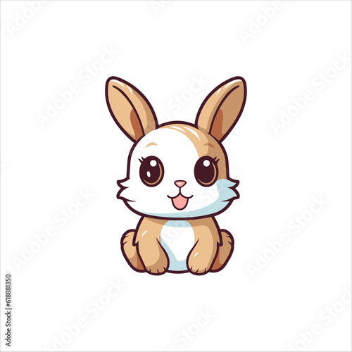 illustration of a cute rabbit logo