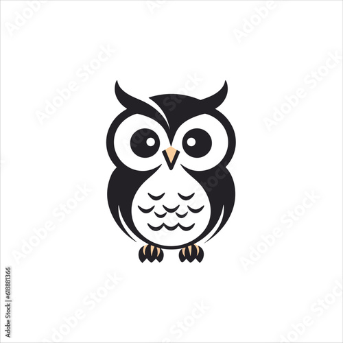 owl logo, cute owl logo vector