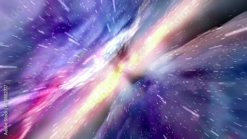 Flight Through The Galaxy in a 3D animation