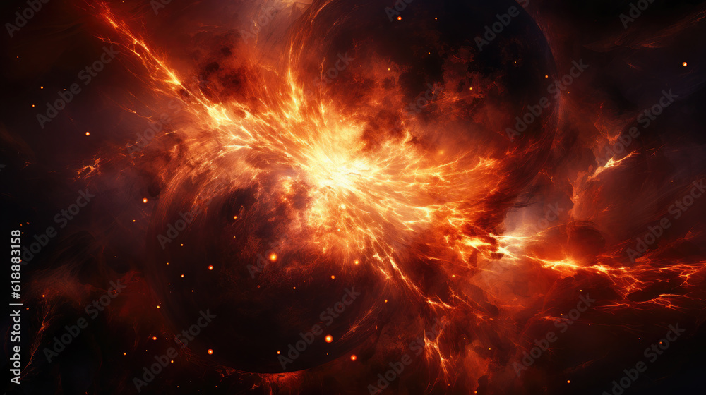 abstract illustration of solar storm. The sun is depicted with explosive solar flares, emitting powerful bursts of energy and illuminating the surrounding space with intense brightness. abstract illustration of solar storm. The sun is depicted with explosive solar flares, emitting powerful bursts of energy and illuminating the surrounding space with intense brightness.