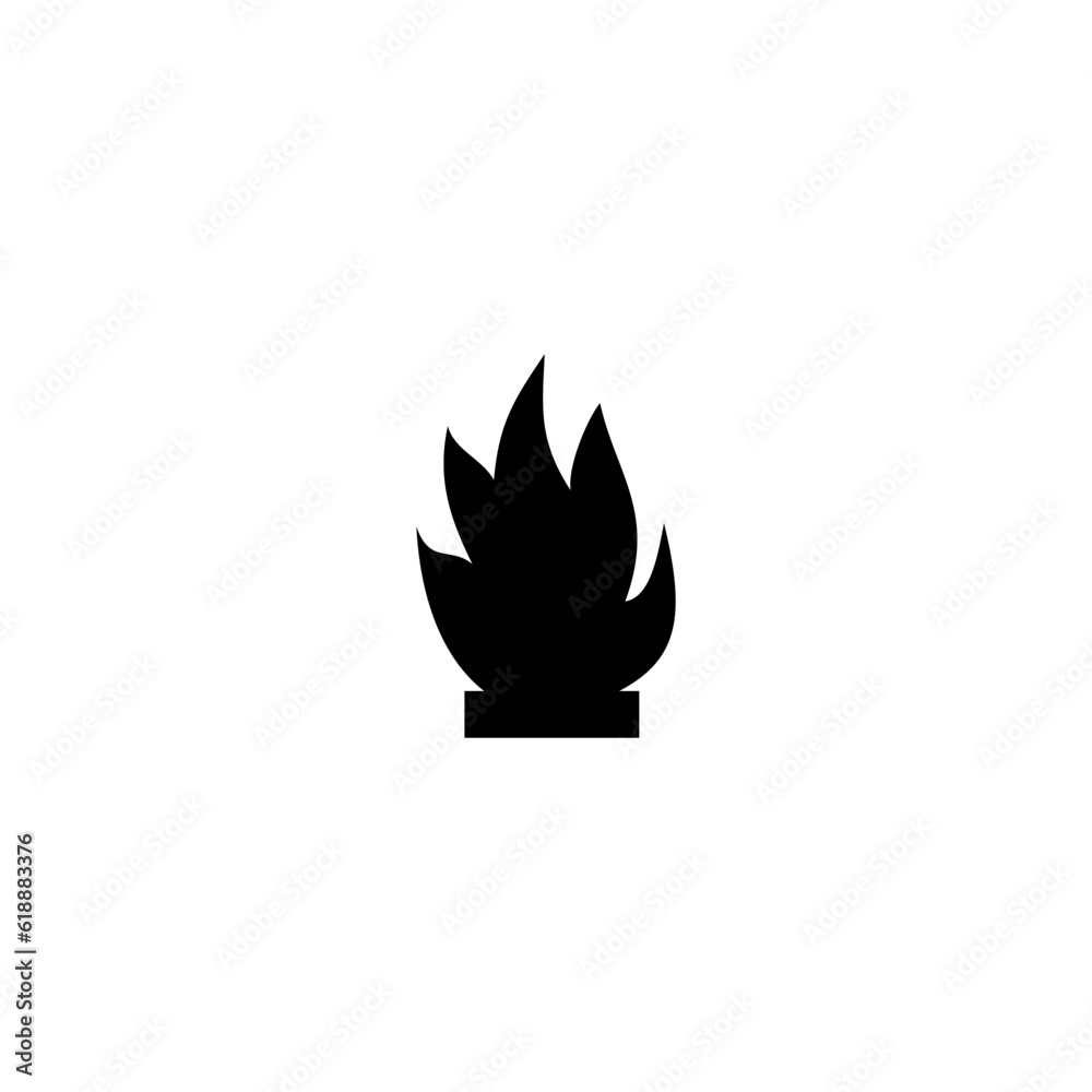Flame fire icon isolated on white background Flame fire icon isolated on white background
