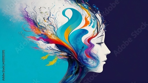 Abstract artwork on mental health
