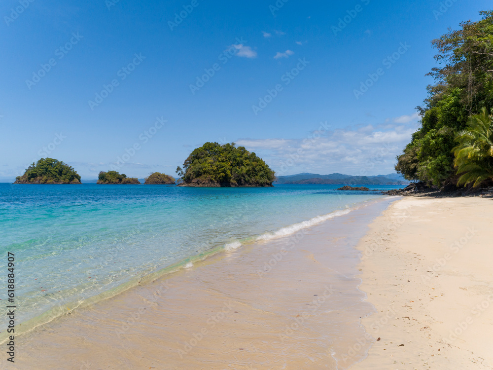 Canales de Afuera island beach, Coiba National Park, Panama, Central America - stock photo Canales de Afuera island beach, Coiba National Park, Panama, Central America - stock photo