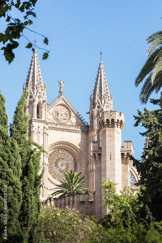 Cathedral La Seu in Palma de Mallorca, Balearic island, Spain