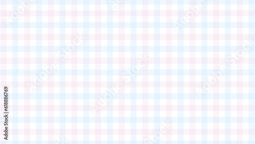 White background in blue and pink checkered