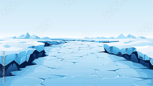 A Vector Illustration of an Ice Landscape