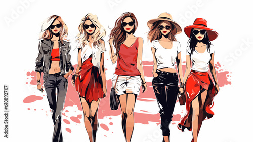 Stylish fashion vector illustration